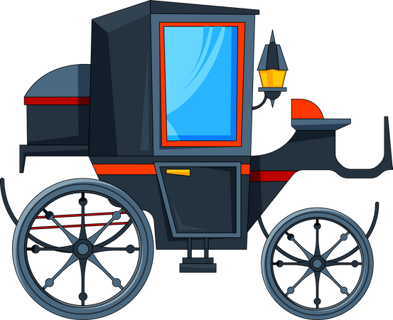 Coche de caballos  Ilustración