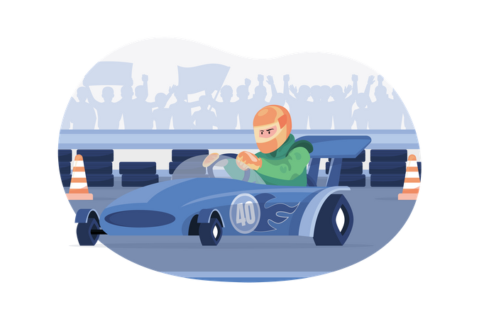 Coche de carreras  Ilustración