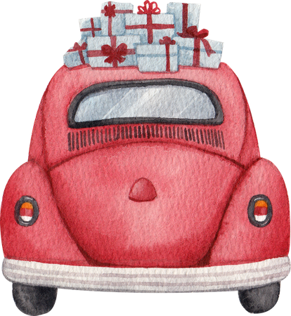 Coche de regalo  Illustration