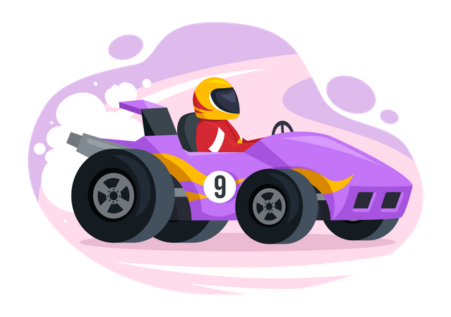Coche deportivo de carreras de fórmula  Ilustración