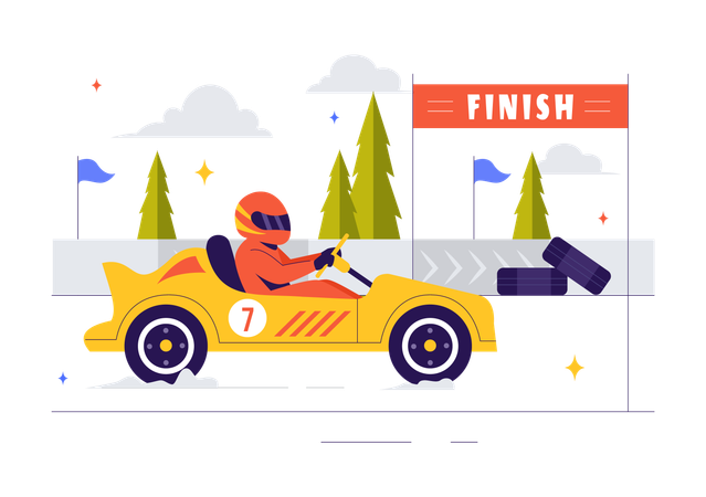 Coche deportivo de carreras de fórmula  Ilustración