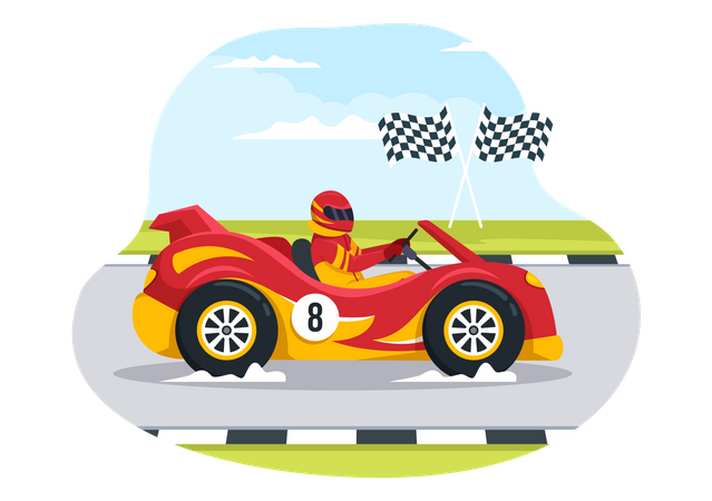 Coche deportivo de fórmula  Ilustración
