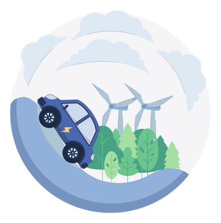 Coche electronico  Illustration