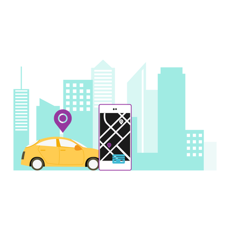 Coche en alquiler  Illustration