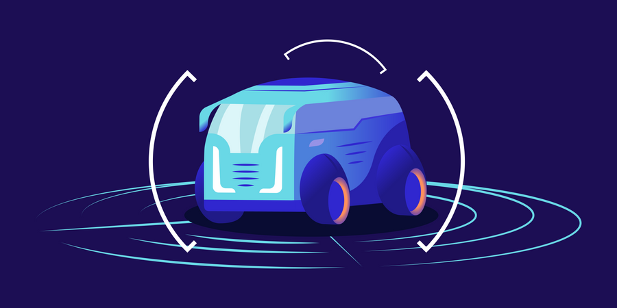 Coche sin conductor  Illustration