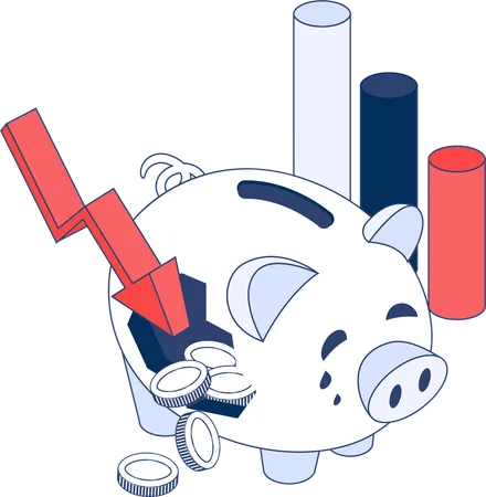 Crise du cochon et perte d'argent  Illustration