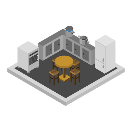 Cocina funcional  Ilustración