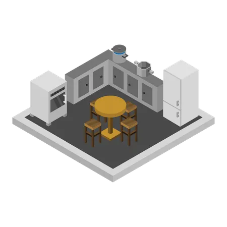 Cocina funcional  Ilustración