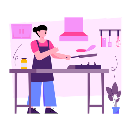 Cocinando  Ilustración