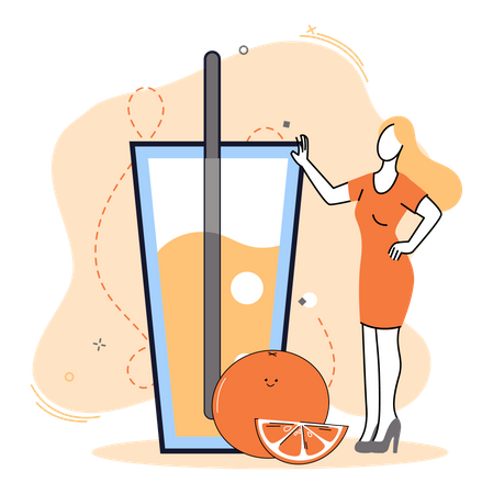 Cocktail for slimming Illustration
