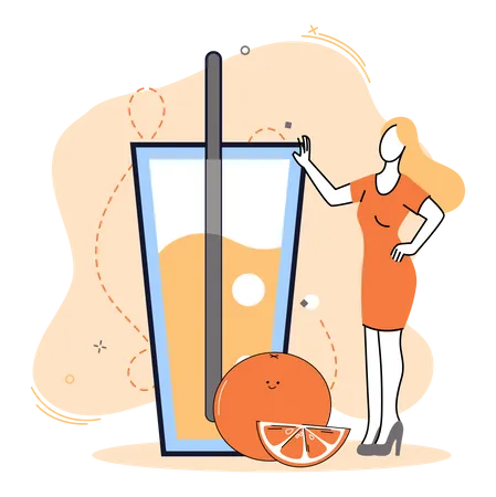 Cocktail for slimming  Illustration