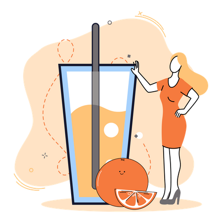 Cocktail for slimming  Illustration