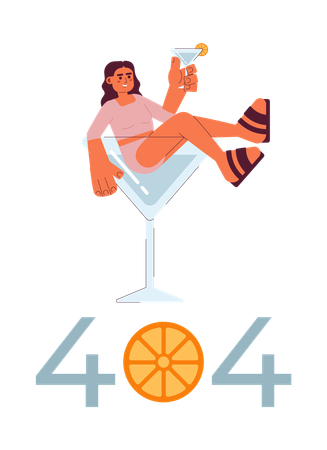 Cocktail party error 404  イラスト