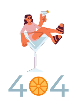 Cocktail party error 404  Illustration