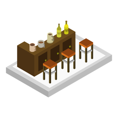 Cocktailraum  Illustration