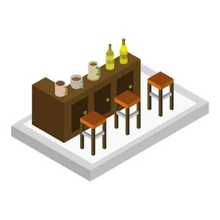 Cocktail room  Illustration