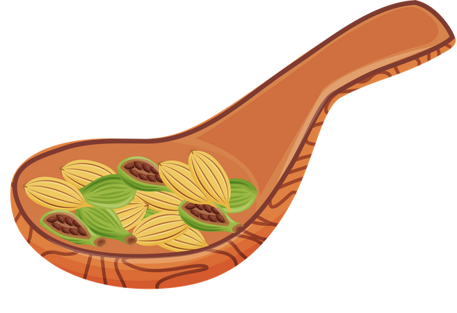 Cocoa grains Illustration