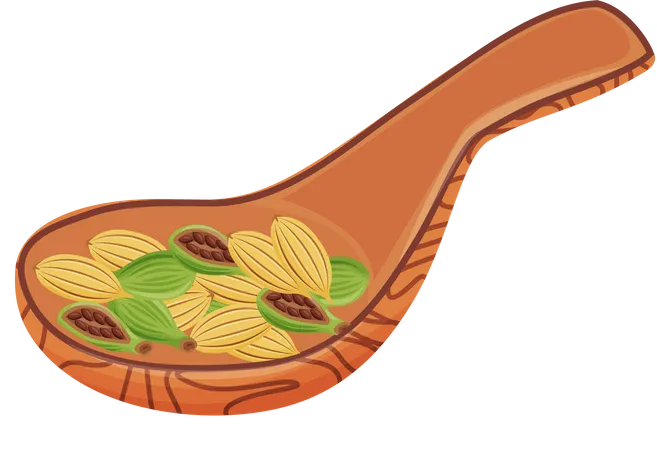 Cocoa grains  Illustration