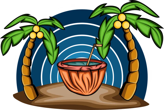 Coconut Beach  Illustration