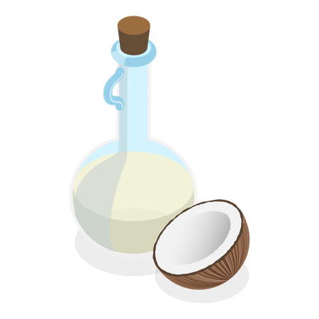 Coconut Oil Bottles  Illustration