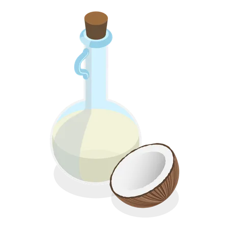 Coconut Oil Bottles  Illustration