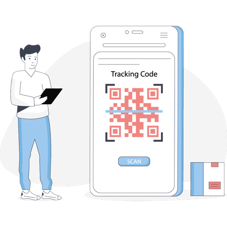 Code-barres de suivi des garçons  Illustration