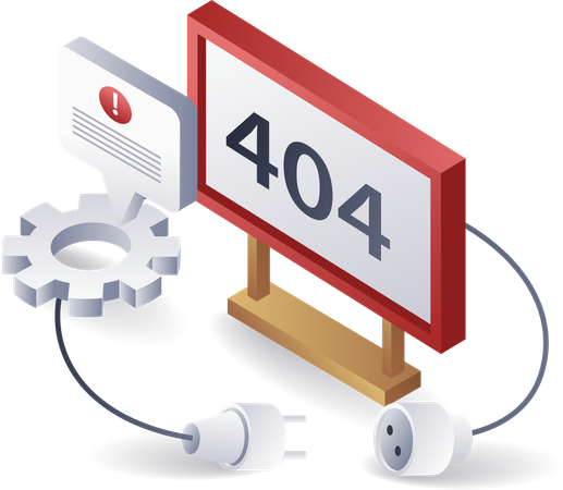 Code d'erreur d'avertissement 404  Illustration