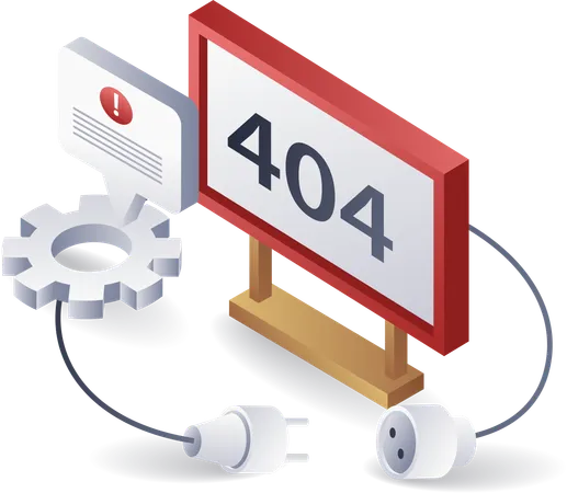 Code d'erreur d'avertissement 404  Illustration