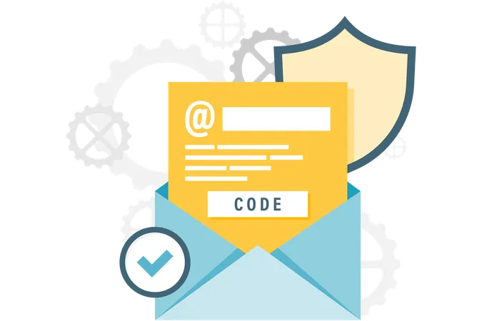 Vérification du code e-mail  Illustration