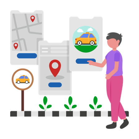 Coder develops User Flow  Illustration