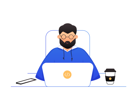 Coder  Illustration