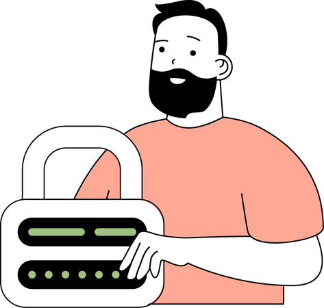 Coder secures server data  Illustration