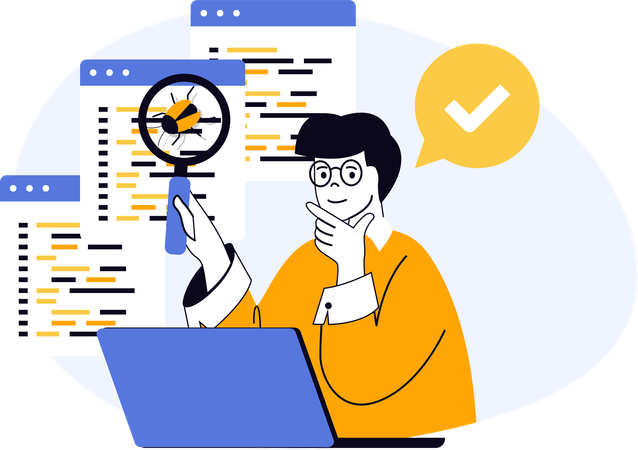 Coder はソフトウェアをマルウェアから保護します  イラスト
