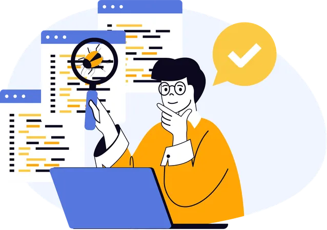 Coder はソフトウェアをマルウェアから保護します  イラスト