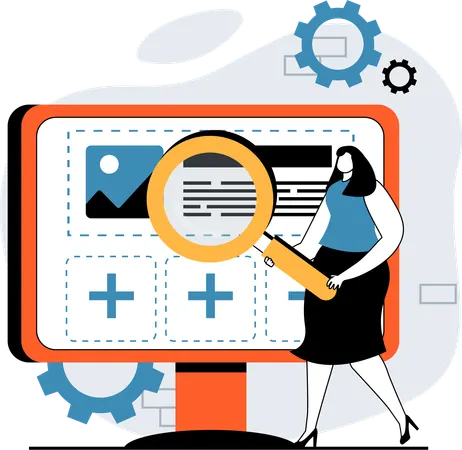 Coder sucht im Web nach neuem Code  Illustration