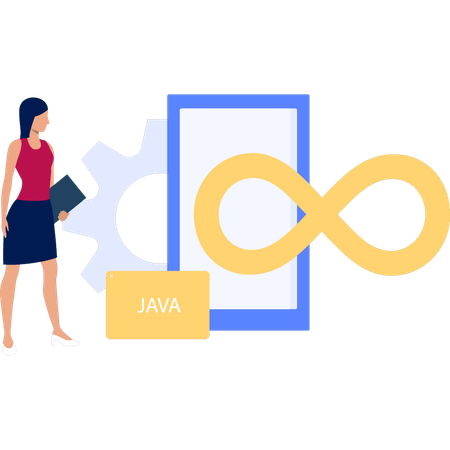 Coder works with Java deployment  일러스트레이션