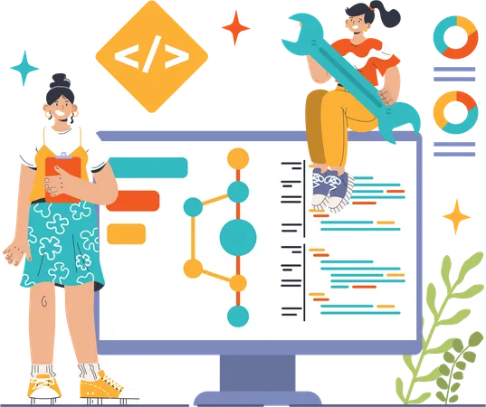 Codes de programmation pour logiciels  Illustration