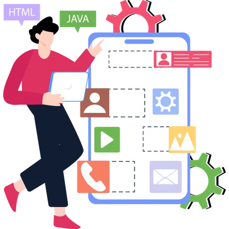 Codificación de aplicaciones  Ilustración