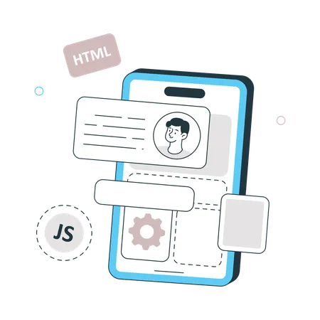 Codificación de aplicaciones móviles  Ilustración