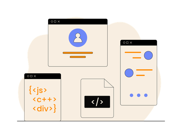 Codificación y programación de sitios web  Ilustración