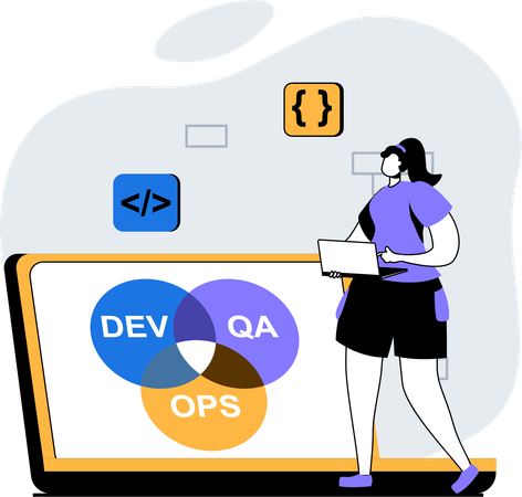 Codificador devops  Ilustración