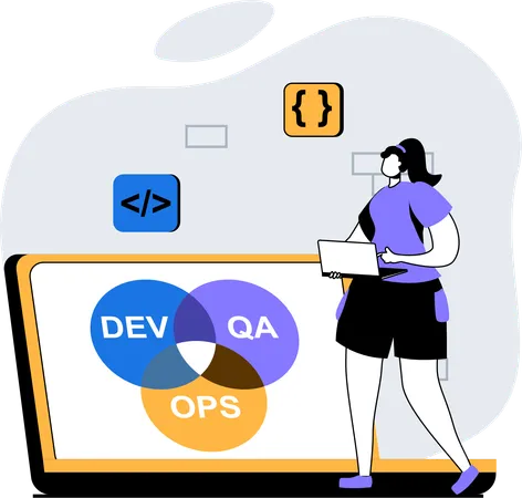 Codificador devops  Ilustración