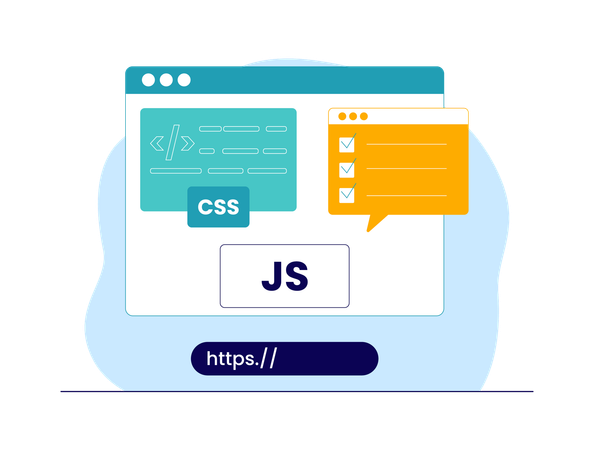 Código CSS e programação de sites  Ilustração