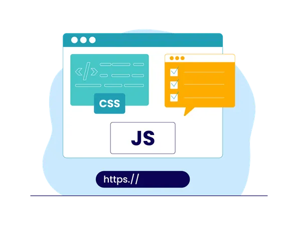 Código CSS y programación de sitios web  Ilustración