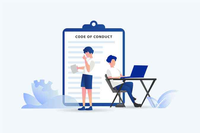 Código de conduta para equipe de negócios  Ilustração