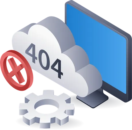 Sistema de tecnologia de código de erro de computador 404  Illustration