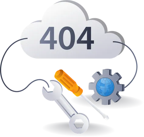 Reparar el sistema de tecnología del código de error 404  Illustration