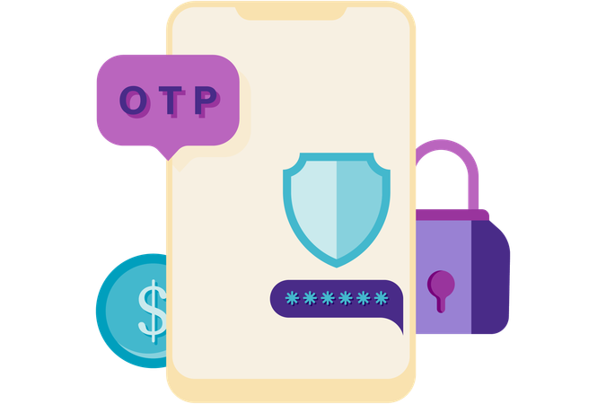 Código otp  Illustration