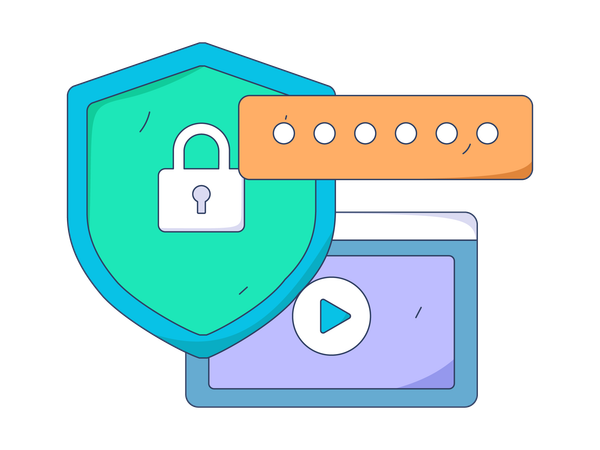 Código seguro con seguridad Shield  Ilustración