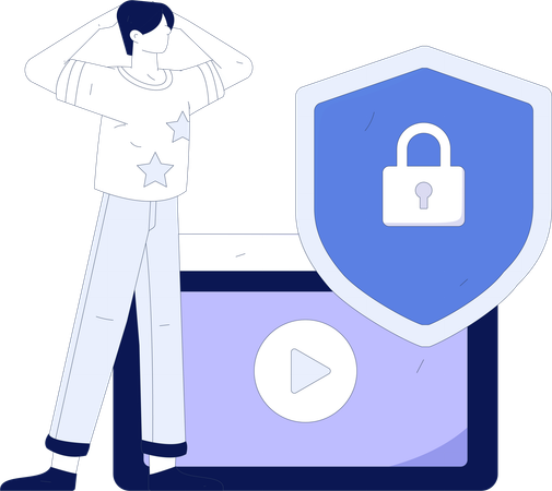 Código seguro con seguridad Shield  Ilustración